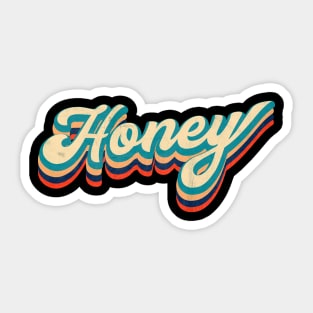 Honey (distressed) Sticker